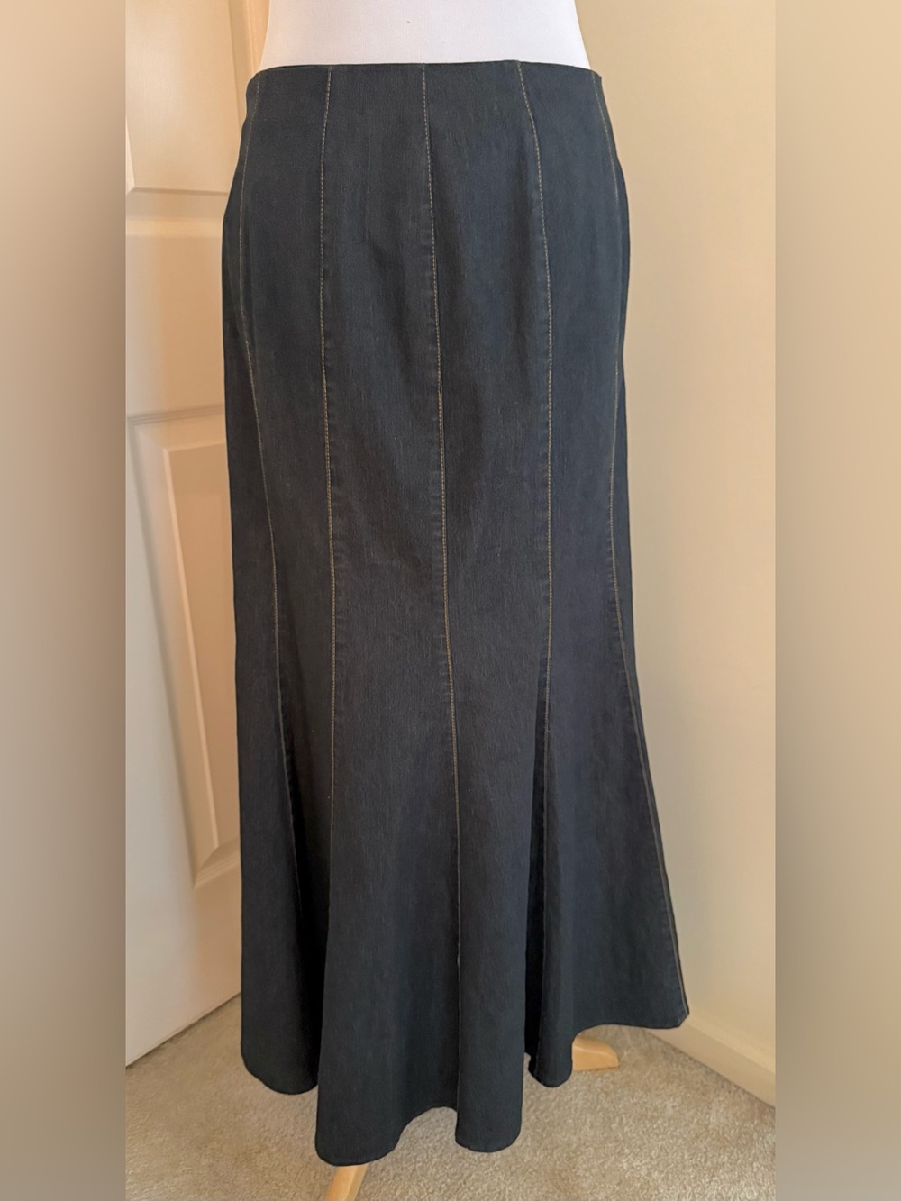 ORNA FARHO DENIM W/BEADING DRESSY 3 PSC SUIT TOP/SKIRT MANDALAY STYLE FR42/8US - Picture 7 of 13